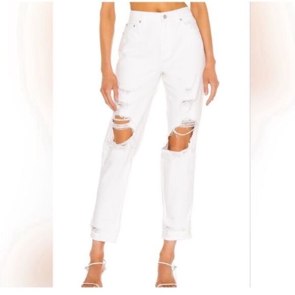 PISTOLA Presley High Rise Relaxed Roller White Jeans Blizzard New With Tags 27 - Picture 4 of 7